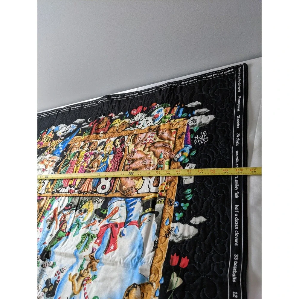 I Spy Hidden Object Quilt Wizard Snowman Reversible Kids Wall Hanging 41.5x34.5